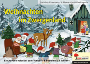 Ein Adventskalender mit Geschichten und Aufgaben zum Einsatz in der Grundschule im 1.-4. Schuljahr sowie in der Sekundarstufe in Klasse 5. Die Arbeitsblätter zu den Geschichten enthalten abwechslungsreiche Aufgaben, Ausmalbilder und Spiele für die ganze Klasse. Man sollte denken, im Zwergenland geht es vor Weihnach-ten friedlich und besinnlich zu. Doch weit gefehlt! Auch hier gibt es manche Überraschung, die nicht auf dem Plan stand: Der Postzwerg hat verirrt sich im Schnee, Paulchen versaut die Weihnachtsplätzchen und Zwergenopa Fritz - ach, lest es selber! Zu allen Tagen im Advent gibt es einen Teil der Geschichte und ein Bastel-, Rätsel-, Rezept- oder Malblatt. So wird die Adventszeit nicht langweilig! 52 Seiten, mit Lösungen FARBDRUCK