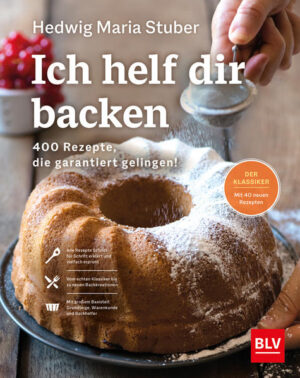 Ein Backbuch für jede Generation Die »Back-Stuber«: Das unverzichtbare Grundbackbuch mit über 400 Rezepten, die garantiert gelingen - vom echten Klassiker über neue Backideen, nationale und internationale Kreationen bis hin zu süßen und pikanten Rezepten. Alle Rezepturen sind vielfach erprobt und mit zahlreichen Schritt-für-Schritt-Anleitungen und Arbeitsphasen-Fotos ausgestattet, damit jeder Handgriff sitzt. Der Basisteil enthält alle wichtigen Infos über Grundteige, Warenkunde, Backhelfer und Problemlöser und gibt Empfehlungen für glutenfreie und vegane Varianten. Das über Generationen bewährte Standardwerk - jetzt komplett überarbeitet, mit 50 neuen Rezepten und erweitertem Grundlagenteil.