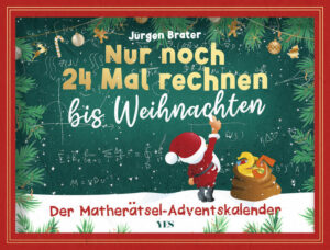 Wie schnell müssen der Weihnachtsmann und Knecht Ruprecht mit ihrem Schlitten unterwegs sein, um rechtzeitig alle Geschenke zu verteilen? Wie viel Wasser passt in die beiden Eimer, die zum Löschen des Weihnachtsbaums bereitstehen? Und wann wird der Schneemann fertig gebaut sein, wenn die Kinder im bisherigen Tempo weitermachen? Dieser einzigartige Adventskalender verkürzt Tag für Tag mit zwei originellen und kniffligen Rechenaufgaben - mal rein logisch, mal streng mathematisch, aber immer ohne Expertenkenntnisse zu lösen - die Wartezeit auf das große Fest. Darin geht es mal um das Heilige Paar auf dem Weg nach Bethlehem, mal um den Weihnachtsmann, einen trinkfreudigen Pfarrer, den Christbaum oder Oma Blümel und ihre berühmten Zimtsterne. Wenn endlich Heiligabend ist, kannst du dich nicht nur über schöne Geschenke und ein frohes Fest freuen, sondern auch darüber, in Mathematik wieder ein bisschen fitter geworden zu sein. Ein außergewöhnliches Adventsgeschenk für clevere Schüler ab 16 Jahren und erwachsene Rechenfans.