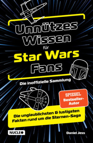 Dieses Buch bringt Star-Wars-Fans zum Staunen In den Tiefen des Weltraums gibt es zahlreiche unentdeckte Geheimnisse rund um die Sternensaga - bis jetzt! Staune über die lustigsten, skurrilsten und spannendsten Fakten aus einer weit, weit entfernten Galaxis. Schon gewusst? Die Inspiration für Chewbacca war George Lucas‘ Hündin, die langes, dichtes Fell besaß. Der berühmte Satz „Luke, ich bin dein Vater“ fällt so nie in den Filmen. Ursprünglich sollte ein dressierter und kostümierter Affe die Rolle des Yoda verkörpern. Enthülle die Geheimnisse Über 400 unglaubliche Fakten aus dem gesamten Star-Wars-Universum machen dich zu einem echten Jedi-Großmeister des Unnützen Wissens. Du wirst erstaunt sein, welche Geheimnisse und verdeckten Zusammenhänge in dieser epischen Saga verborgen sind. Erlebe das Star-Wars-Universum neu Ob Filme, Serien, Games oder Fan-Artikel: Erfahre all die skurrilen Dinge des Star-Wars-Universums, die selbst Yoda noch nicht kannte. Von den ikonischen Jedi-Rittern bis zu den berüchtigten Sith-Lords - jede Seite enthüllt unglaubliche Details. Ein Must-Have für Fans Ob du es als Nachschlagewerk nutzt, um dein Star-Wars-Wissen aufzufrischen, es einfach nur zum Vergnügen liest, oder einem wahren Fan mit einem Geschenk eine Freude bereiten willst - dieses Buch ist ein Muss für Fans. Highlights: Über 400 Fakten rund um das Star-Wars-Universum Das ultimative Buch & Geschenk für jeden Sternenkrieger Unglaubliche Fakten, lustige Details und erstaunliche Enthüllungen Zum Staunen & Schmunzeln für kleine & große Fans Entdecke faszinierende Fun-Facts rund um die Sternensaga, die dich zum Lachen und Staunen bringen, während du dich durch die Seiten blätterst. Jetzt bestellen und verblüffen lassen!