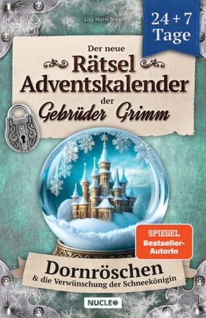 Lüfte das Geheimnis und breche den Fluch Stelle Dich jeden Tag einer neuen Herausforderung, die Deine Auffassungsgabe, Dein Knobelgeschick und Deinen Verstand herausfordern wird. Schaffst Du es, alle Rätsel zu meistern? Der Rätselspaß in der Adventszeit In diesem besonderen Adventskalender begibst Du Dich auf ein magisches Abenteuer im Reich von Dornröschen. Entschlüssle alleine oder gemeinsam mit Deiner Familie oder Freunden rätselhafte Botschaften und bringe Licht in die verborgenen Mysterien, die die Schneekönigin umgeben. Ein spannendes Märchen trifft auf geniale Rätsel Tag für Tag entfaltet sich ein neues Kapitel dieser fesselnden Erzählung. Dabei bist Du nicht nur passiver Leser, sondern wirst selbst zum Teil der Geschichte: Meistere knifflige Rätsel, um dem Geheimnis der Schneekönigin einen Schritt näherzukommen. 24 + 7 Tage voller Geheimnisse und Rätsel Wenn die Adventszeit vorbei ist, geht der Knobelspaß weiter. 24 Tage + 7 Tage extra sorgen für Rätselspaß bis Silvester. Highlights: Zahlreiche neue Knobel- & Rätselaufgaben Level: Einsteiger & Fortgeschrittene (ab 10 Jahren) Meistere die Rätsel alleine oder in der Gruppe Ein neues, spannendes Märchen zur Weihnachtszeit 24 + 7 Tage voller Spaß: Der Adventskalender, der mehr kann Mehr Rätsel, mehr Spannung, mehr Geheimnisse: Hol Dir jetzt das Rätsel-Adventskalenderbuch - das perfekte Weihnachtsabenteuer für die ganze Familie.