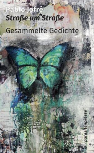 Straße um Straße sind die gesammelten Gedichte von Pablo Jofré, die vier Gedichtbände und ein Lyrikheft umfassen. Entstanden sind die Texte zwischen Barcelona und Berlin, sie wurden seit 2006 geschrieben und sind zwischen 2009 und 2020 veröffentlicht worden, erst auf Spanisch, dann in Übersetzungen in viele Sprachen. Jofré versteht den poetischen Akt als eine Reise () Gonzalo Millán, Enrique Lihn, Olga Orozco, Diego Maquieira, Pablo de Rokha, Konstantinos Kavafis besetzen Räume, die von Pablo Jofrés eigener poppiger, queerer, chamäleonhafter Stimme verwandelt werden. Sie hinterlässt uns in ihrer Übertragung eine multiple, aber auch tragische und farbenfrohe Literatur, schreibt Julio Espinosa Guerra. Er ist ein kosmopolitischer Dichter, aus Chile stammend, in Europa lebend, auf verschiednenen Kontinenten unterwegs und mit seinen Texten präsent. In dieser Zusammenschau seiner Texte können wir uns ihm anschließen und ihn auf dem Weg, Straße um Straße, Station für Station, begleiten.