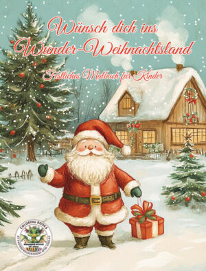 Mach dich bereit für eine fröhliche Reise ins „Wunder-Weihnachtsland“, wo überall eine Menge Spaß und festliche Abenteuer auf dich warten. In diesem Malbuch kannst du eine wunderschöne Weihnachtswelt entdecken und mit deinen Lieblingsfarben zum Leben erwecken. Erlebe die Magie des Winters, sieh, wie der Schnee sanft fällt, und lass die Lichter glitzern, während du bunte Bilder malst. Ob du funkelnde Weihnachtskugeln, den Weihnachtsmann bei seinem Spaziergang durch das verschneite Dorf oder gemütliche Abende am Kamin ausmalst - jede Seite bringt dich ein Stück näher an die fröhliche Weihnachtsstimmung. „Wünsch dich ins Wunder-Weihnachtsland“ ist nicht nur ein Malbuch für Mädchen und Jungen ab 4 Jahren - es ist ein Ort voller Spaß und Zauber, an dem du die Freude der Weihnachtszeit genießen kannst. Perfekt, um im Advent eine kleine Pause einzulegen, ein bisschen Ruhe zu finden und sich auf die Weihnachtstage zu freuen. Lass deiner Fantasie freien Lauf und fülle diese magischen Bilder mit Farbe, Freude und einem Hauch von Weihnachtszauber ...