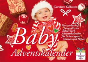 Mit Babys durch den Advent - entzückender geht es nicht! Dieser absolut süße Bilderbuch-Adventskalender lässt mit 24 zauberhaft fotografierten Babyfotos und kurzen Sinnsprüchen die Wartezeit aufs Christkind im Nu vergehen. Somit ist das handliche Büchlein ein ideales Geschenk für alle Schwangeren. Und natürlich für dich selbst, wenn du froher Hoffnung oder bereits Mama eines Babys bist. Viel zu schnell sind unsere kleinen Zwerge groß. Verpasse daher nicht die Gelegenheit, das magische erste Weihnachtsfest in vollen Zügen zu genießen! Dieses Büchlein macht unendlich viel Vorfreude aufs eigene Baby und schenkt dir als Mama - vielleicht sogar schwanger im Advent - humorvolle Gelassenheit. Natürlich kommen die Papas ebenso auf ihre Kosten, denn bereits das Betrachten der herzigen Babyfotos löst in der kalten Jahreszeit väterliche Glücksgefühle voller Wärme und Harmonie aus. Wertvolle Tagesziele, neue Fähigkeiten deines Babys und persönliche Gedanken kannst du jeden Tag auf einer Doppelseite festhalten. Zum Nachlesen für später und als stimmungsvolle Erinnerung für Freunde und die ganze Familie: "Das größte Geschenk bist du. Wie glücklich ich bin, dich zu kennen, du Engelsgeschöpf!" Verlag edition riedenburg, Salzburg * www.editionriedenburg.at * Weitere Titel zur Schwangerschaft und Mutterschaft im Advent, wundervolle Geschenkbücher für schwangere Frauen und Mütter sowie Geschenkbücher für Väter, die mitlesen wollen: "Schwanger im Advent" von Nicole Schäufler, ISBN 978-3903085862 "Mama im Advent" von Nicole Schäufler, ISBN 978-3990820032