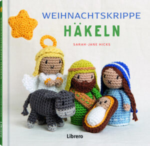 Häkle in der Vorweihnachtszeit 10 bezaubernde Figuren aus der Weihnachtsgeschichte, die von der bekannten Designerin Sarah-Jane Hicks entworfen wurden. Häkle alle Krippenfiguren: Maria, Josef, das Jesuskind, den Erzengel Gabriel, die Heiligen Drei Könige, einen Hirten, ein Dromedar und natürlich den Esel! Erwecke sie zum Leben, indem du verschiedene Details hinzufügst: einen Hirtenstab, die Geschenke aus Gold, Weihrauch und Myrrhe und verschiedene Bärte!