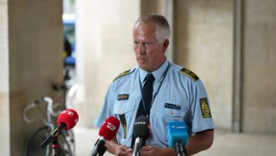 Kopenhagens Polzeichef Inspector Soeren Thomassen bei einer Pressekonfernez zum Attentat im Fields Einkaufscenter (Foto: Emil Helms / Ritzau Scanpix / AFP)