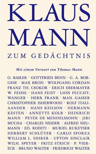 Klaus Mann zum Gedächtnis | Gay Books & News