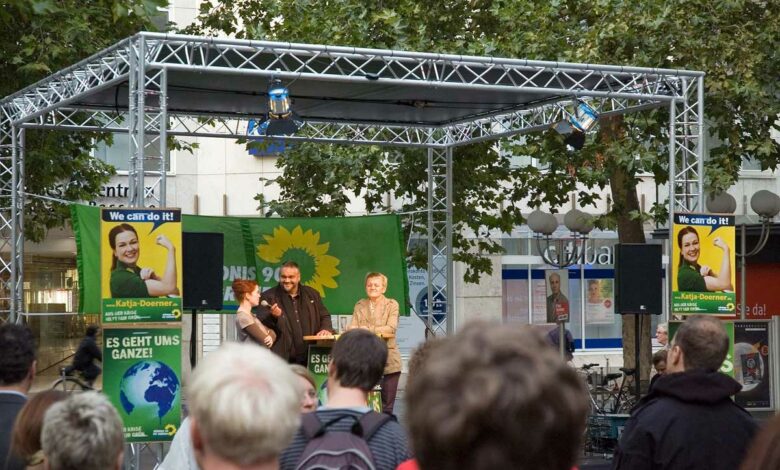 Katja Dörner und Renate Künast bei einer Wahlkampfveranstaltung in Bonn (Foto: Klaus Maresch)